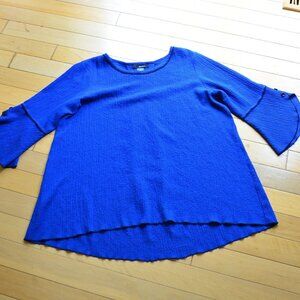 Ali Miles Women's Crinkle Top Blouse Tunic Size L